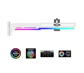 1stCool GPU-Halterung ARGB weiß / Grafikkartenhalterung / ARGB / Metall / 280 x 52 mm