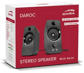 Speed Link DAROC schwarz / Lautsprecher / 2.0 / PC