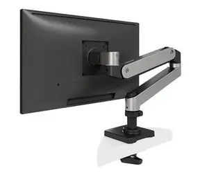 Ergotron LX Pro Monitorarm mit Kabeldurchführung / Tischarm für Tischplatten mit Lochmontage / Poliertes Aluminium