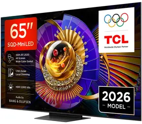 65" TCL 65C7L schwarz / Fernseher / SQD-Mini LED / 144 Hz / Google TV / DVB-T2/C/S2