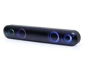 Gembird SPKBT-BAR400L schwarz / Soundbar / Bluetooth 5.0 / LED-Hintergrundbeleuchtung / 2x5W / microSD