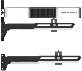 1stCool GPU-Halterung schwarz / Grafikkartenhalterung / Metall / verstellbar / 280 × 52 mm