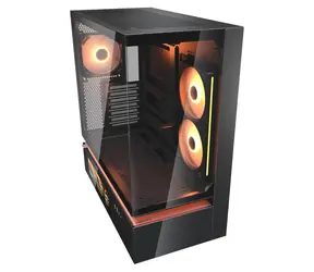 COUGAR CFV235 Black Vision schwarz / Gehäuse / Midi-Tower / gehärtetes Glas / ARGB / 9,16"-LCD-Display