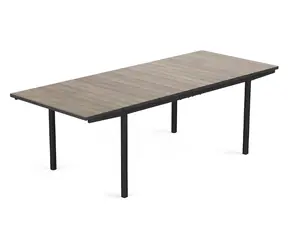Keter Porto Gartentisch aus Esche und Graphit / Kunststoff / ausziehbar von 160 bis 240 cm