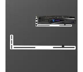 1stCool GPU-Halterung weiß / Grafikkartenhalterung / Aluminium / 280 x 62 mm