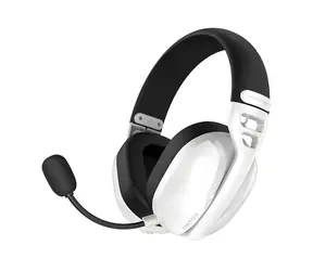 Hator ESH16 Hyperpunk 3 Kabelloses weißes Gaming-Headset mit Mikrofon / Hi-Res / LDAC / ANC / Bluetooth 5.4 / USB