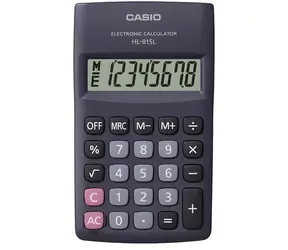 Casio HL 815L schwarz / Taschenrechner / Taschenformat / 8-stellige Anzeige / Quadratwurzelfunktion / AA-Batterie