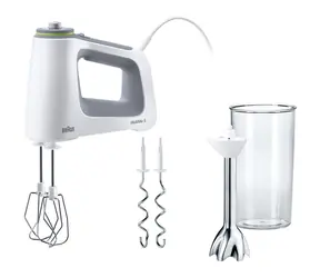 Braun HM5107WH weiß / Handmixer / 750 W / 9 Geschwindigkeitsstufen