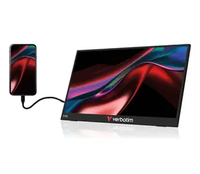 15,6" Verbatim Portable Monitor, schwarz / Tragbarer Monitor / IPS / Touchscreen / 1920 x 1080 / 250 cd/m / AMD FreeSync