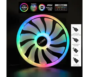 1stCool AURA EVO ARGB PWM Ringlüfter 200 mm / Lüfter / ARGB / PWM / 1000 U/min / 53,3 CFM