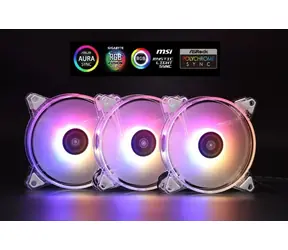 1stCool AURA EVO Kristallweiß / Lüfterset / 120 mm / ARGB / 3-teilig / Controller