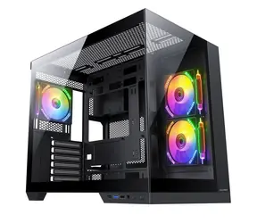 1stCool DREAMER schwarz / PC-Gehäuse / Midi-Tower / USB 3.0 / USB-C / 3x 120mm ARGB-Lüfter