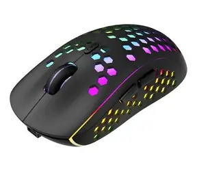 Canyon Haster GMW-18 schwarz / Kabellose Gaming-Maus / bis zu 1600 DPI / 5 Tasten / RGB-Hintergrundbeleuchtung