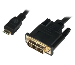 LogiLink Mini HDMI - DVI-D schwarz / Videokabel / DVI Single Link / 1 m