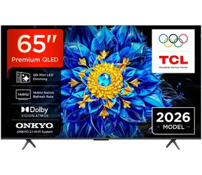 65" TCL 65P8L Fernseher, schwarz / QLED / 4K UHD / 144 Hz / Google TV / WLAN / Bluetooth