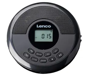 LENCO CD-340BK schwarz / Tragbarer CD-Player / Bluetooth / FLAC, MP3, WMA / Integrierte Lautsprecher