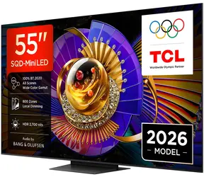 55" TCL 55C7L schwarz / Fernseher / 4K UHD / SQD-Mini LED / 144 Hz / DVB-T2/C/S2 / Google TV
