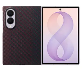 Samsung Carbon Magnet Hülle lila / Hülle / für Samsung Galaxy Z Fold8 / mit Magnet