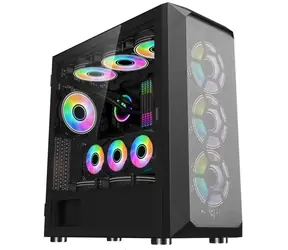 1stCool WindStorm Schwarz / PC-Gehäuse / Mitteltower / Ohne Netzteil / ARGB / USB 3.0 / Transparente Seitenwand