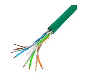 Lanberg UTP-Kabel, grün / Netzwerkkabel / CCA / 305 m / 250 MHz / AWG23