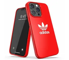 Adidas SnapCase Trefoil rot / Hülle / für Apple iPhone 13, 13 Pro / Trefoil-Motiv