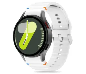 Tech-Protect Silikon-Sportarmband weiß / Armband / Samsung Galaxy Watch 4/5/5 Pro/6/7/FE / Silikon
