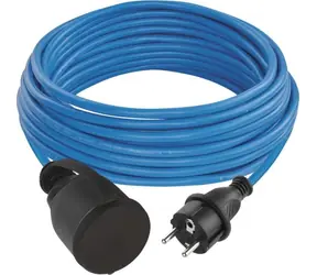 Emos Außenverlängerungskabel 10 m blau / 1 Steckdose / PVC / 230 V / 1,5 mm