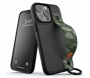 Adidas OR Handschlaufe schwarz-grün / Hülle / für Apple iPhone 13 Pro und iPhone 13