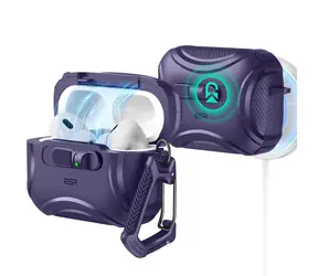 ESR Cyber FlickLock MagSafe Hülle für Apple AirPods Pro 3, lila / Hülle / MagSafe