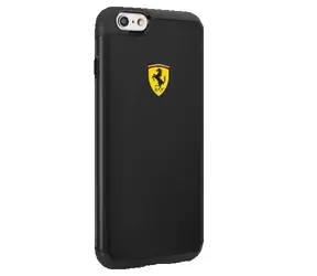 Ferrari Stoßfeste Rückseite für Apple iPhone 6 und 6S, schwarz / Schutzhülle