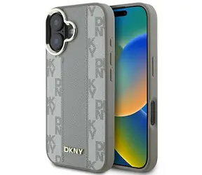 DKNY MagSafe-Rückseite mit Karomuster, beige, für iPhone 16