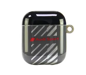 Audi Sport Case schwarz / Hülle für Apple AirPods 1. und 2. Generation / IML