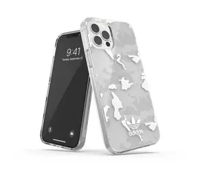 Adidas OR SnapCase Camo transparent/weiß / Schutzhülle / Apple iPhone 12/12 Pro
