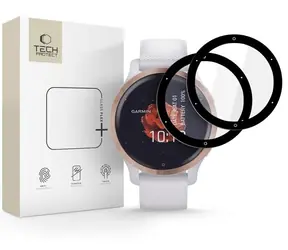 Tech-Protect Glass Flex+ für Garmin Venu 2S, schwarz / Schutzglas / Hybrid / 2 Stück