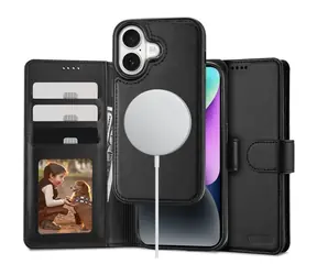 Tech-Protect Wallet MagSafe schwarz / Brieftaschenhülle für iPhone 16 / MagSafe