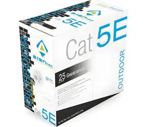 Alantec KIU5OUTZ305 grau / Netzwerkkabel / Cat5e / U/UTP / Outdoor-Gel / 305 m