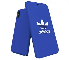 Adidas OR Booklet Hülle aus Canvas, blau / Buchhülle / Apple iPhone X, iPhone Xs