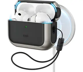ESR Orbit HaloLock MagSafe Hülle für AirPods Pro 3 Grau/Schwarz / Kopfhörerhülle / MagSafe