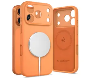 Tech-Protect Silikonhülle orange / Schutzhülle für Apple iPhone 17 Pro Max / MagSafe / Silikon