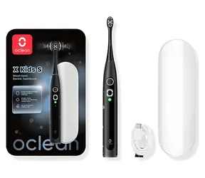Oclean X Kids Set schwarz / Schallzahnbürste für Kinder / Reiseetui / 5 Modi / 72.000 Vibrationen
