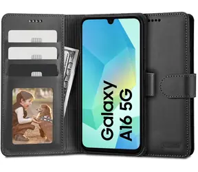 Tech-Protect Brieftaschenhülle für Samsung Galaxy A16 4G/5G, schwarz / Schutzhülle / Brieftasche