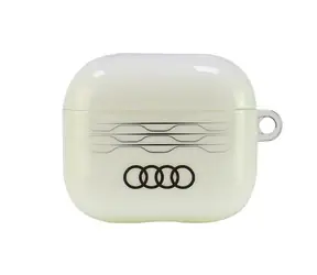 Audi IML Schutzhülle mit geometrischem Muster für Apple AirPods 3, weiß / Schutzhülle / Apple AirPods 3