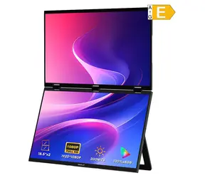 2×18,5" Zeuslap Z18W / Tragbarer Monitor / IPS / FHD 1920×1080 / 120Hz / USB-C + Mini-HDMI