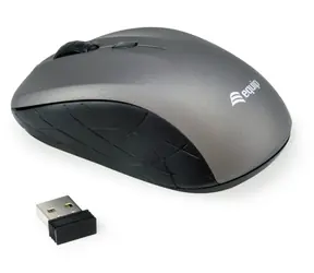 Equip Reisemaus Grau / Kabellose Maus / Optisch / 1600 DPI / 2,4 GHz / USB-Nano-Empfänger