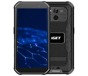 iGet T1 6+128GB Schwarz / Robustes Smartphone / 5,5" / IP68 / Bluetooth / Dual-SIM / 13 MP + 8 MP / 5050 mAh