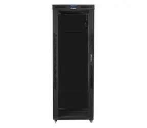 Lanberg FF01 19" 42U 800x800 schwarz / Rack-Gehäuse / Glastür / LCD-Panel / 1200 kg
