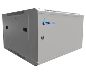 Extralink Wandschrank 6 HE 600 x 600 mm grau / Schrank / Vollmetalltür / Tragfähigkeit 60 kg