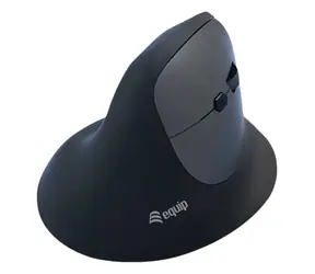 Equip 245120 schwarz / Ergonomische Maus / 2,4 GHz + Bluetooth / 6 Tasten / 1600 DPI / 500 mAh