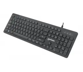 Manhattan ultradünne Gaming-Tastatur, schwarz / Tastatur / kabelgebunden / RGB-Hintergrundbeleuchtung / Nummernblock