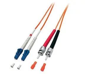 LC/ST orange / Optisches Patchkabel / Multimode-Duplex OM2 / 5 m / LSZH- Equip